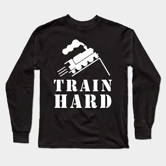 train hard Long Sleeve T-Shirt by Mamon